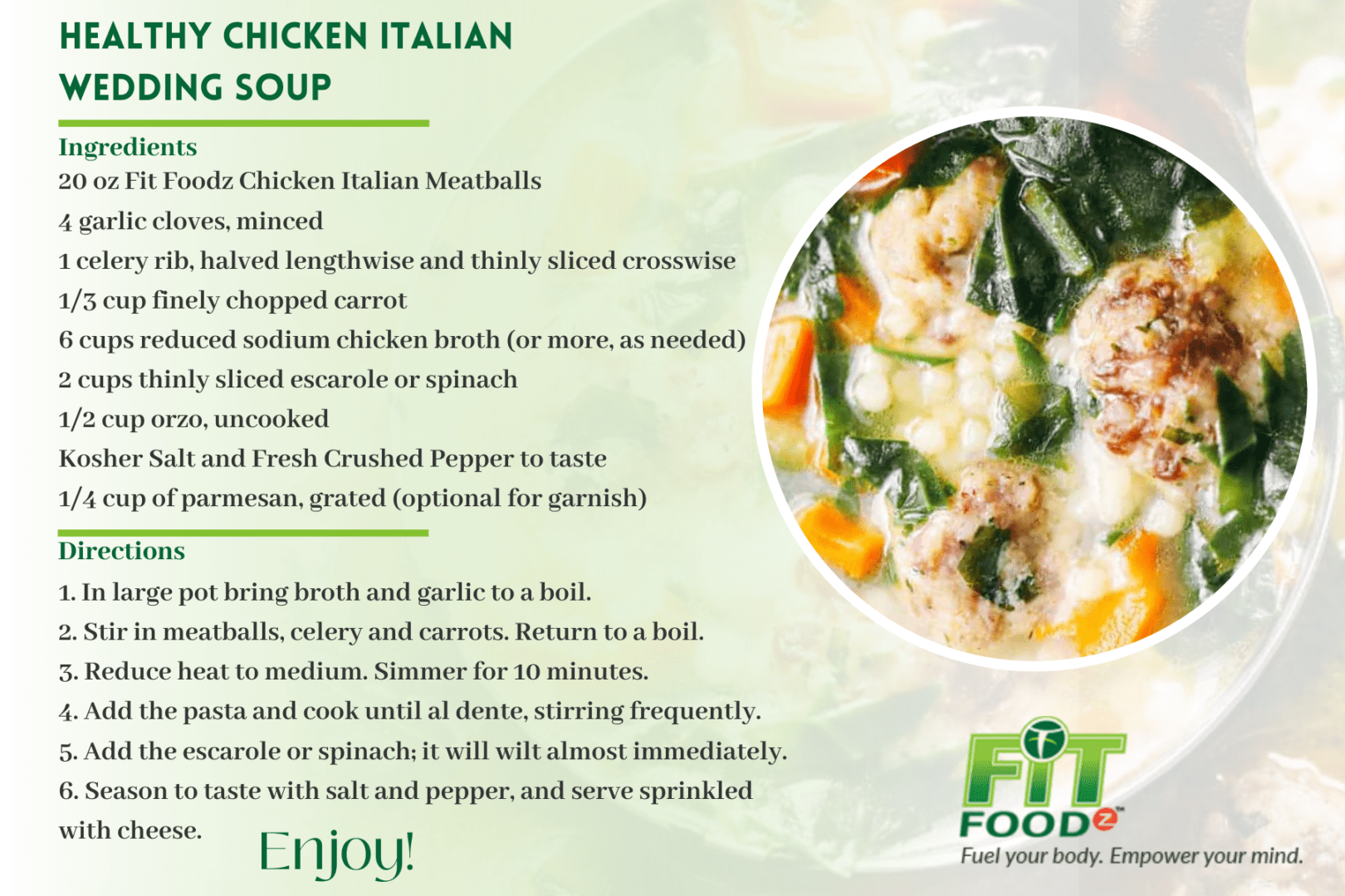 Healthy Chicken Italian Wedding Soup